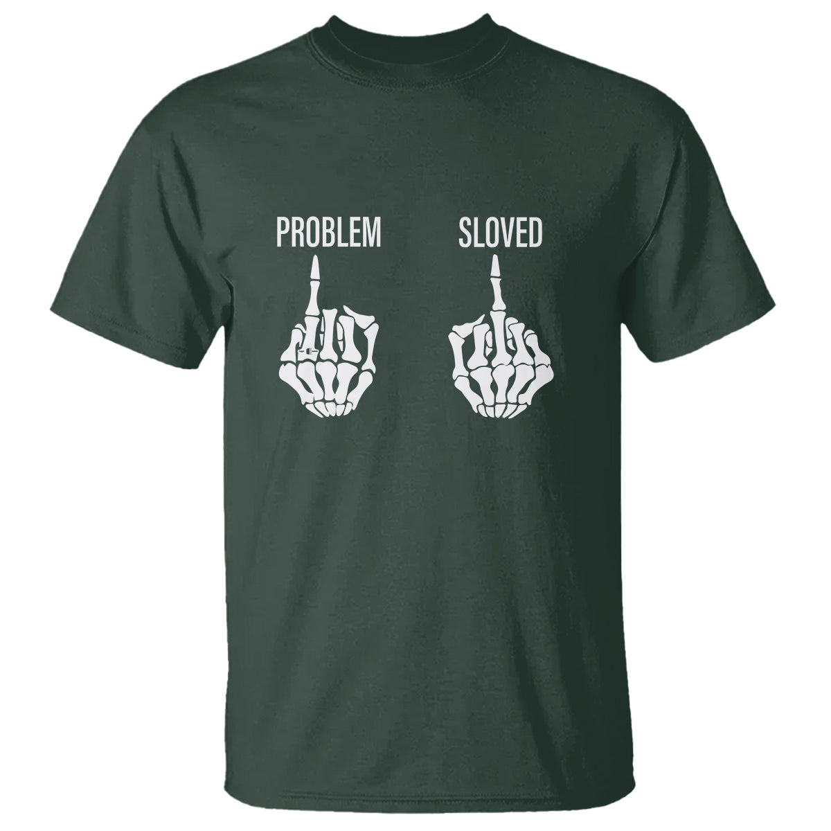 Funny Divorce T Shirt Problem is Solved Skeleton Hand Divorcee - Wonder Print Shop