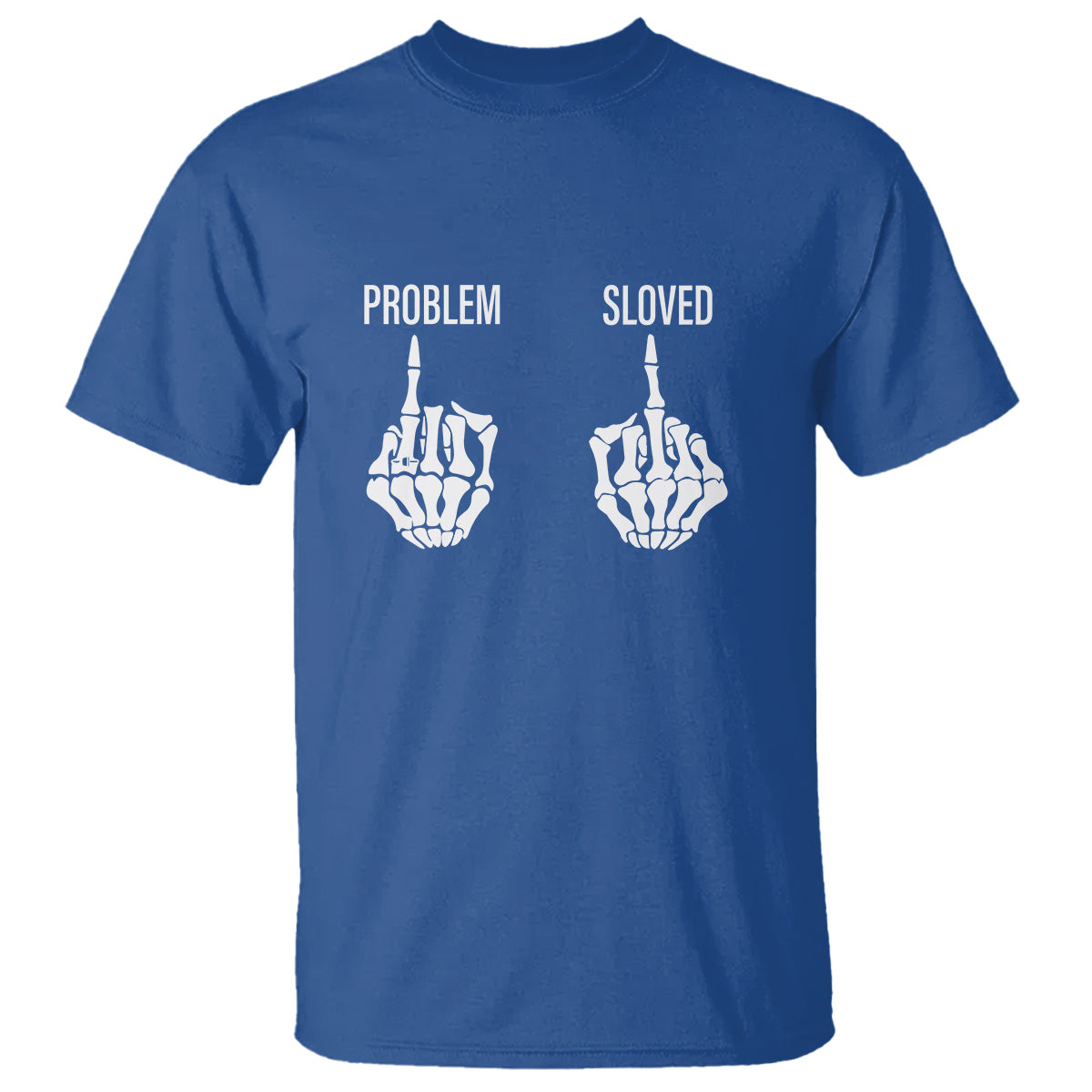 Funny Divorce T Shirt Problem is Solved Skeleton Hand Divorcee - Wonder Print Shop