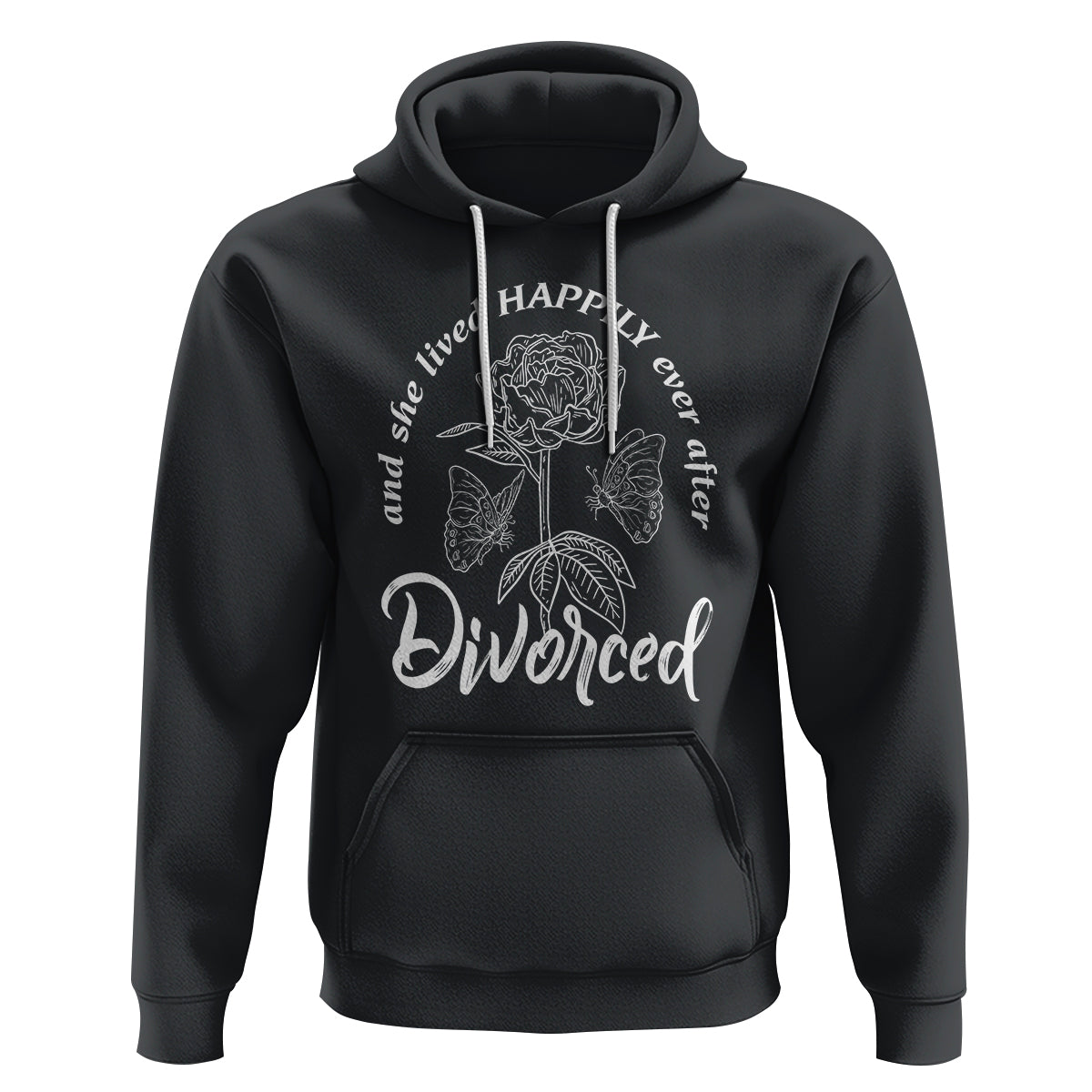 She Lived Happy Ever After Divorce Hoodie - Wonder Print Shop