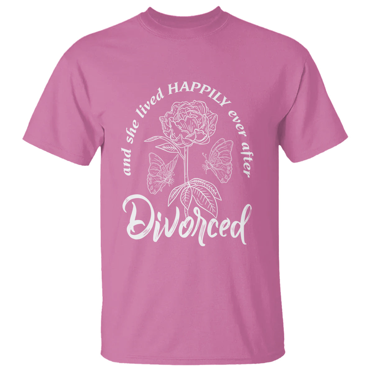 She Lived Happy Ever After Divorce T Shirt - Wonder Print Shop