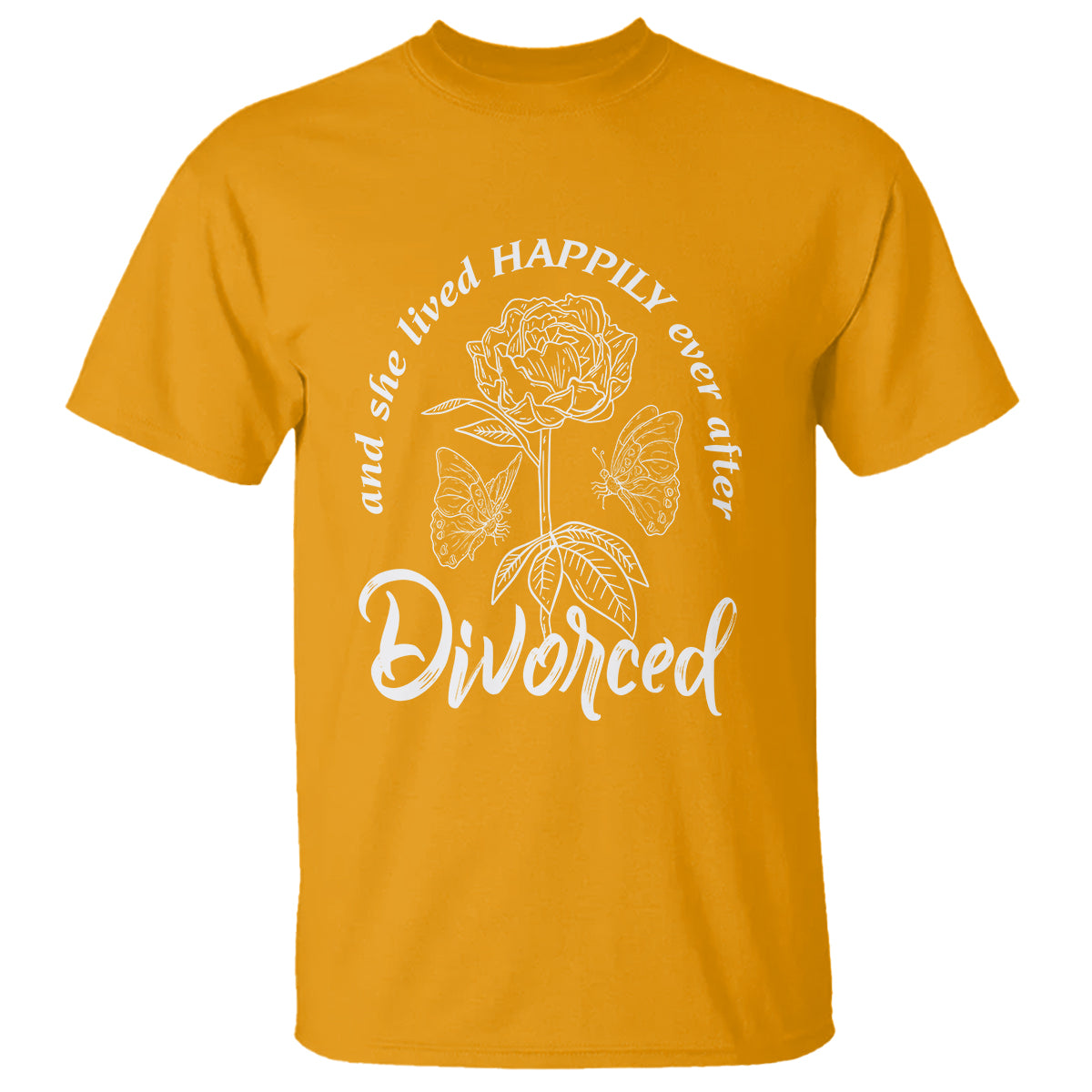 She Lived Happy Ever After Divorce T Shirt - Wonder Print Shop