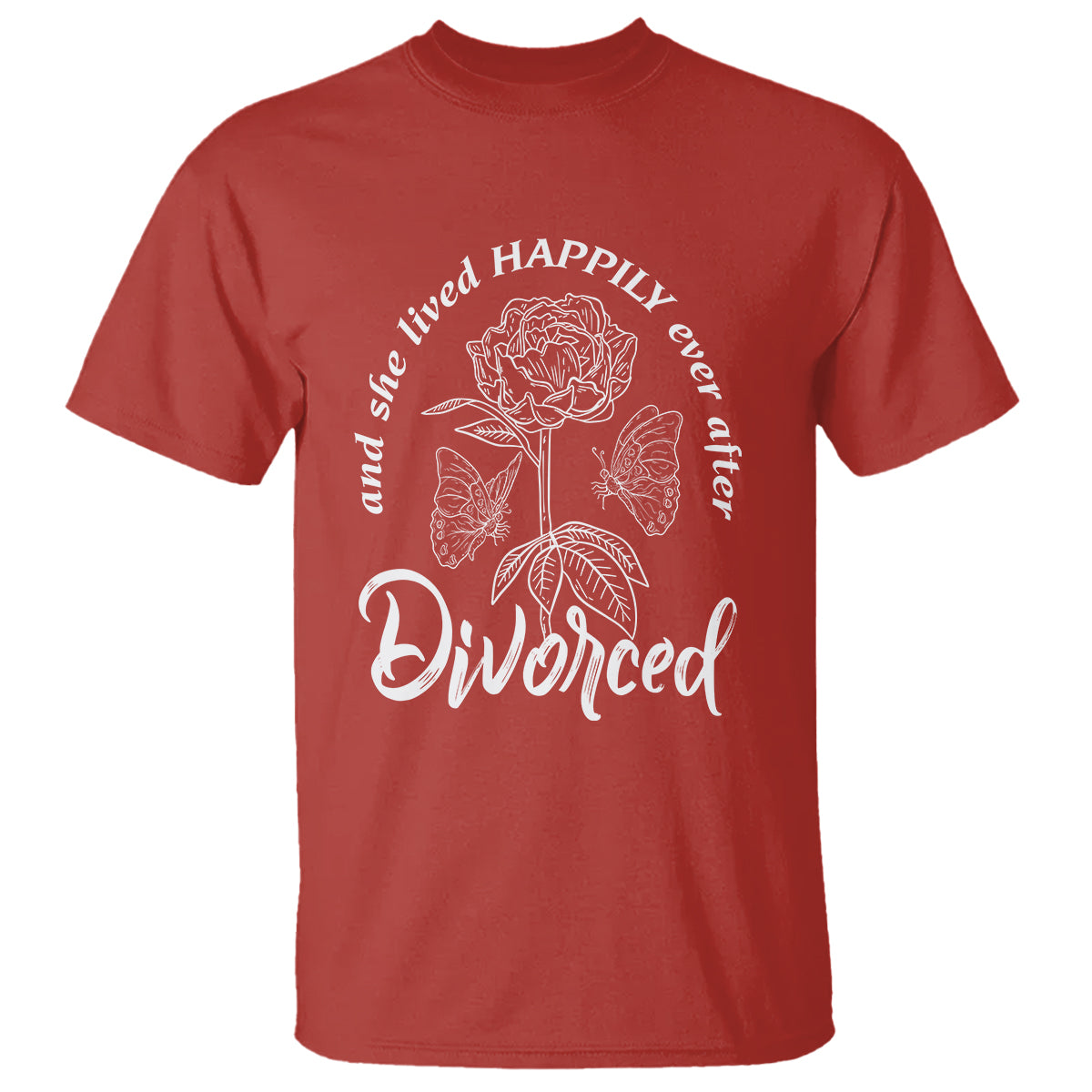 She Lived Happy Ever After Divorce T Shirt - Wonder Print Shop