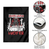 Halloween Satan Garden Flag Live Love Lucifer Demon - Wonder Print Shop