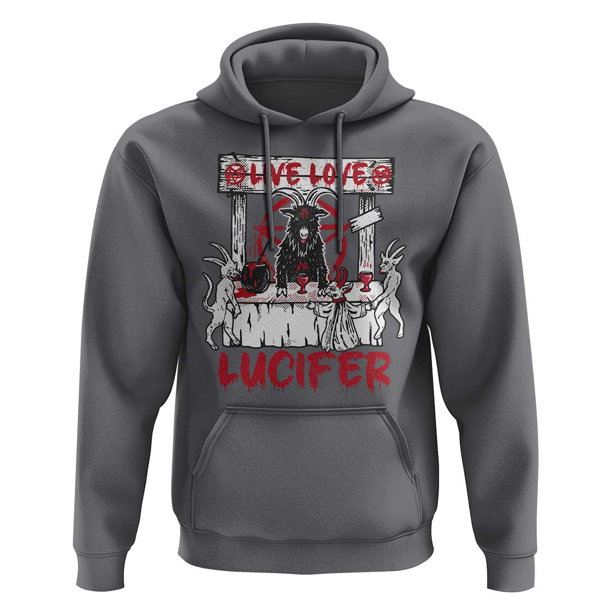Halloween Satan Hoodie Live Love Lucifer Demon