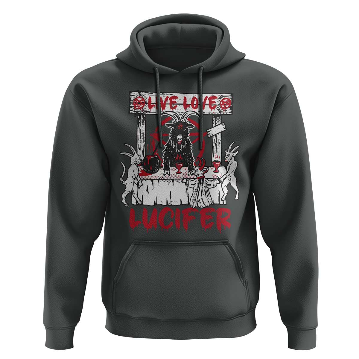 Halloween Satan Hoodie Live Love Lucifer Demon