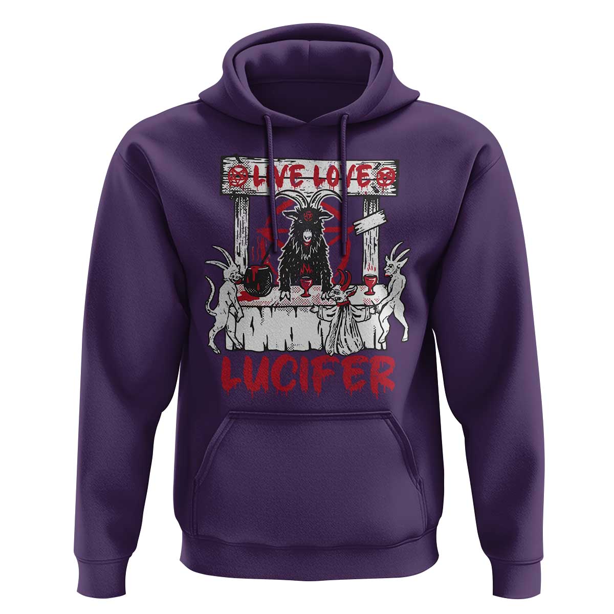 Halloween Satan Hoodie Live Love Lucifer Demon