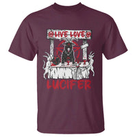 Halloween Satan T Shirt Live Love Lucifer Demon - Wonder Print Shop