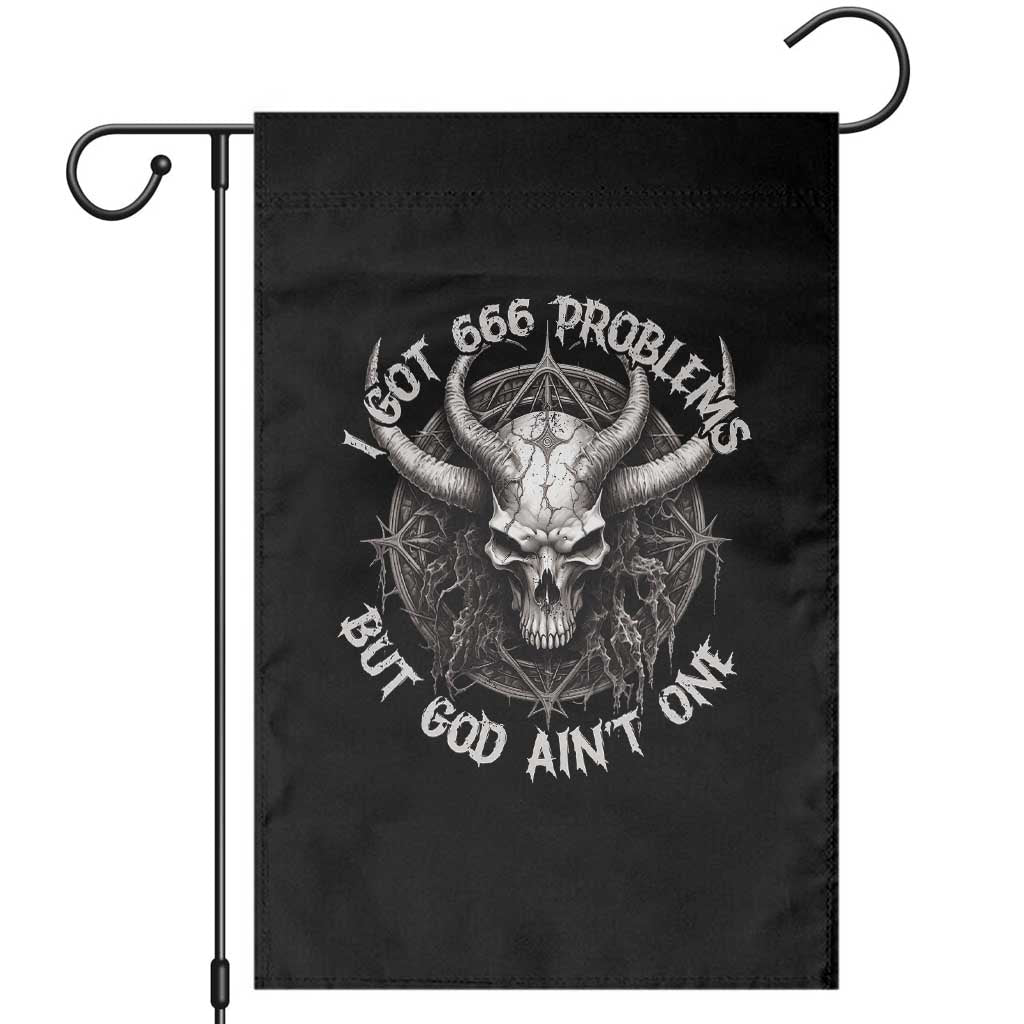 Halloween Satan Garden Flag I Got 666 Problems Pentagram - Wonder Print Shop