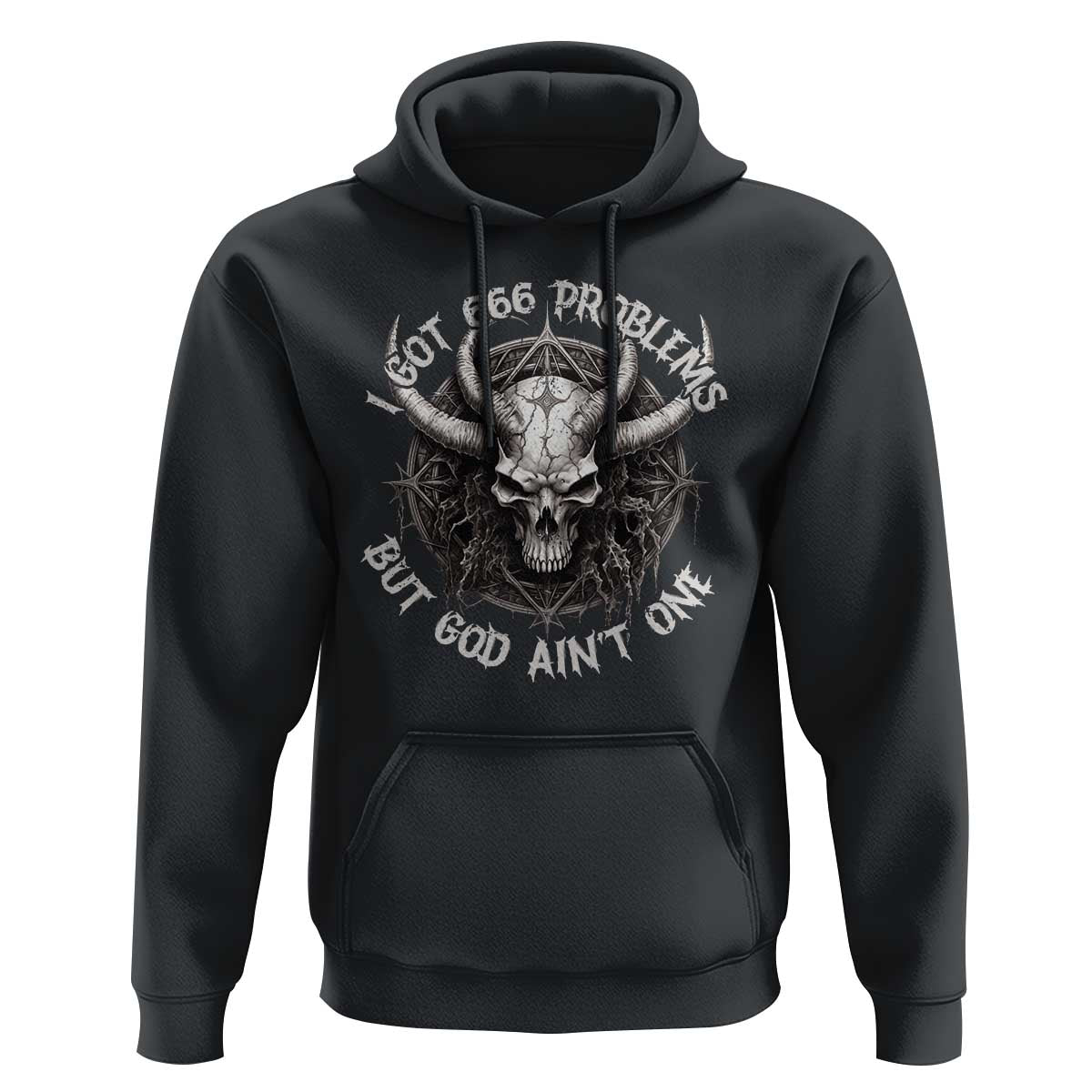 Halloween Satan Hoodie I Got 666 Problems Pentagram