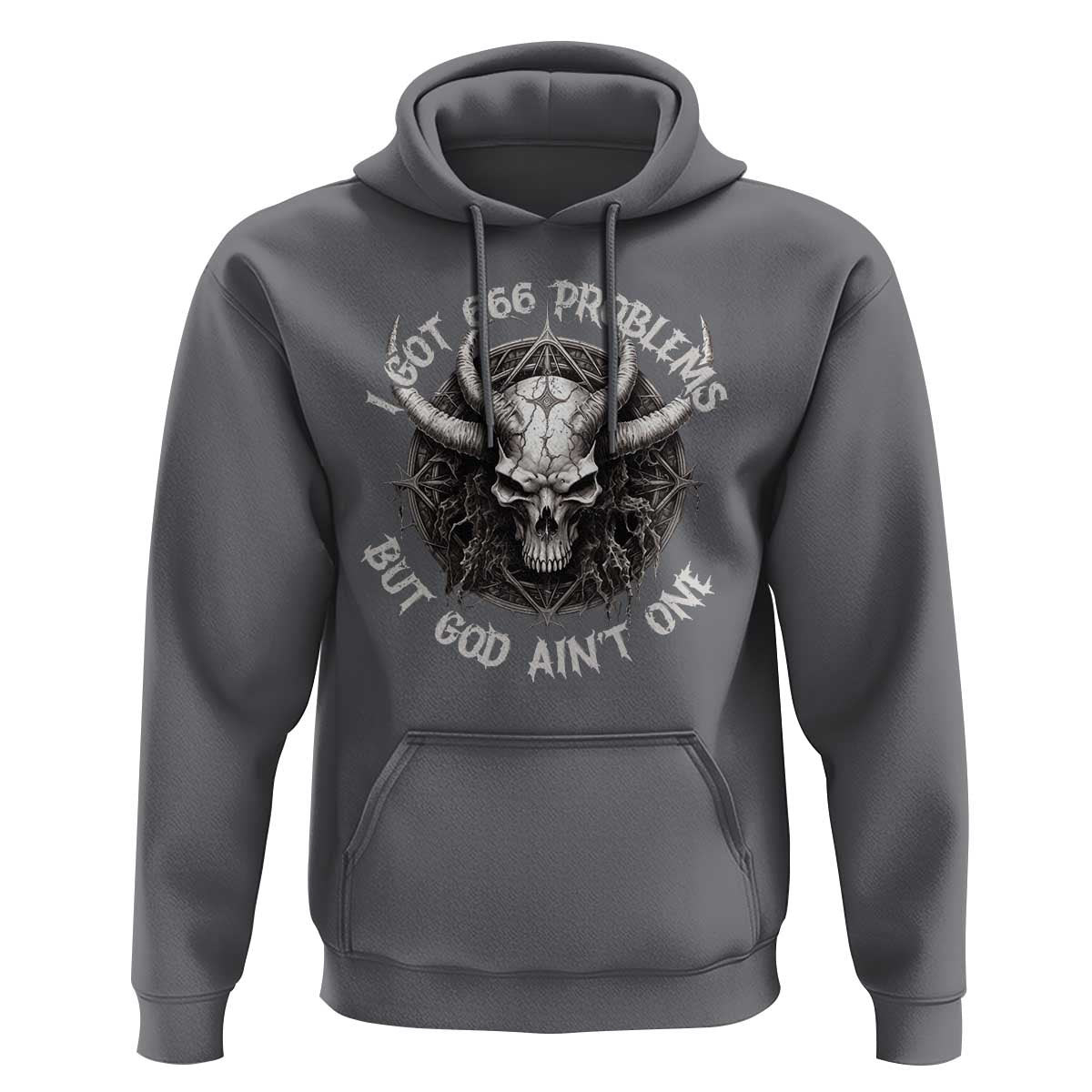 Halloween Satan Hoodie I Got 666 Problems Pentagram