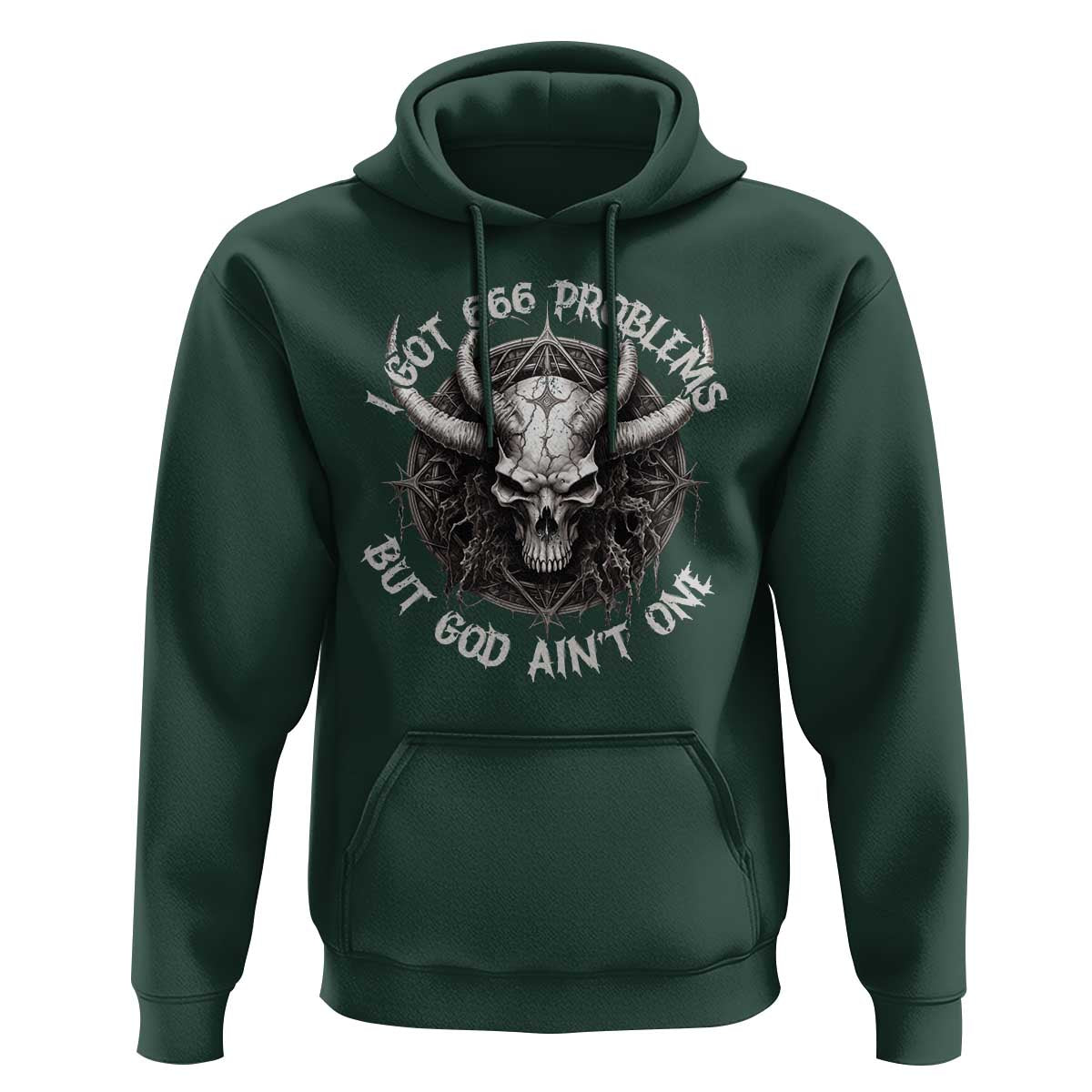 Halloween Satan Hoodie I Got 666 Problems Pentagram