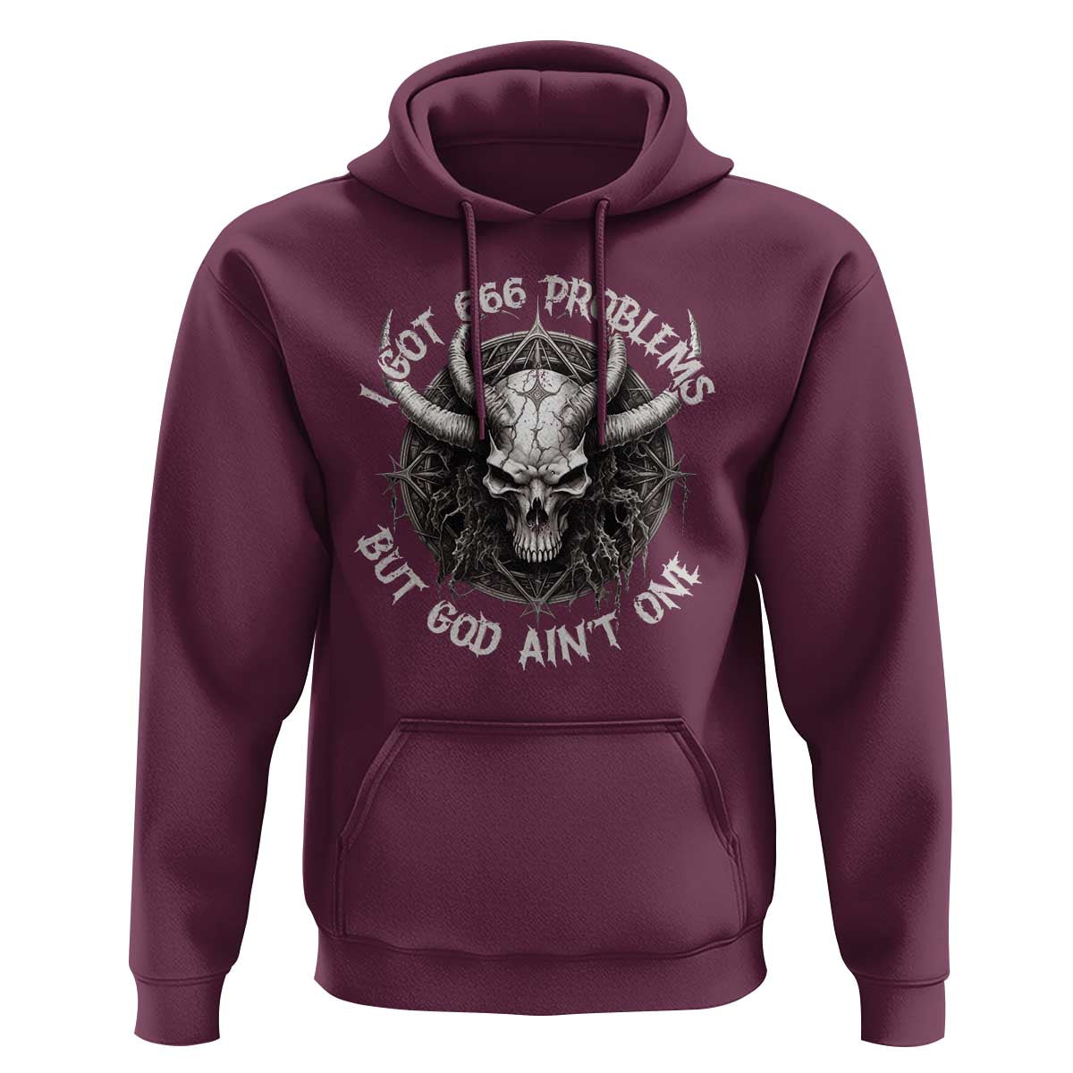 Halloween Satan Hoodie I Got 666 Problems Pentagram