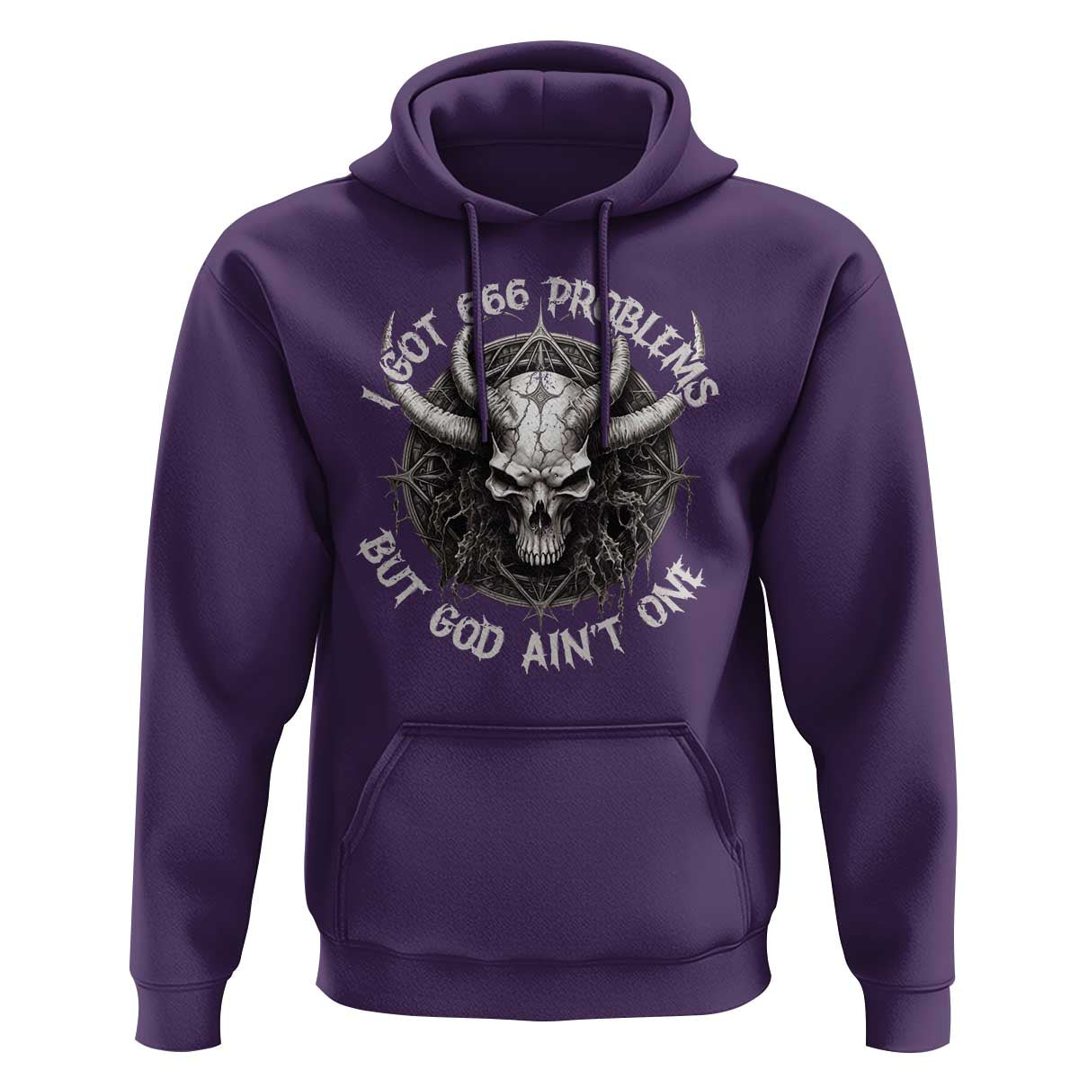 Halloween Satan Hoodie I Got 666 Problems Pentagram
