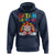 Funny Halloween Hoodie Satan Loves Me Rainbow Goat