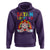 Funny Halloween Hoodie Satan Loves Me Rainbow Goat