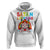 Funny Halloween Hoodie Satan Loves Me Rainbow Goat