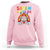 Funny Halloween Sweatshirt Satan Loves Me Rainbow Goat - Wonder Print Shop