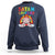 Funny Halloween Sweatshirt Satan Loves Me Rainbow Goat - Wonder Print Shop
