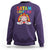 Funny Halloween Sweatshirt Satan Loves Me Rainbow Goat - Wonder Print Shop