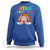 Funny Halloween Sweatshirt Satan Loves Me Rainbow Goat - Wonder Print Shop