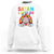 Funny Halloween Sweatshirt Satan Loves Me Rainbow Goat - Wonder Print Shop
