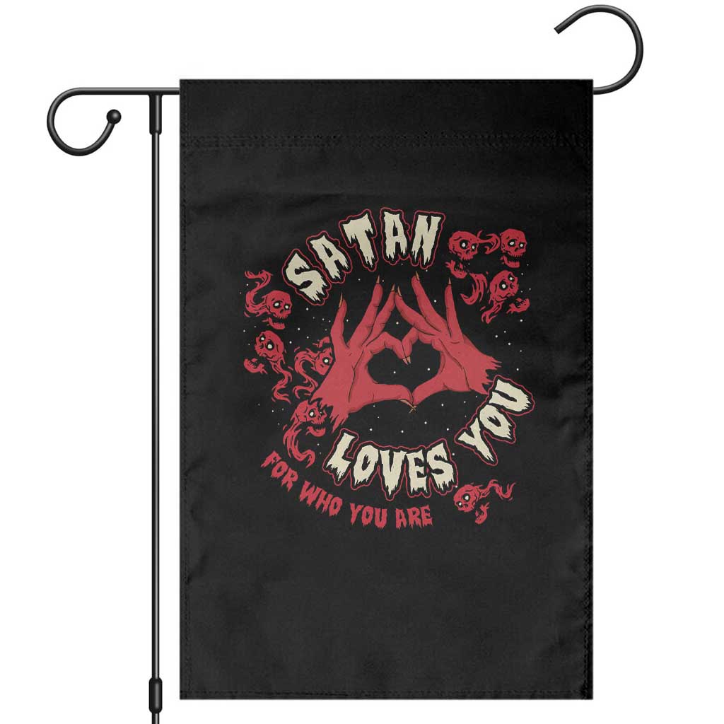 Funny Halloween Garden Flag Satan Loves You For Who You Are - Wonder Print Shop
