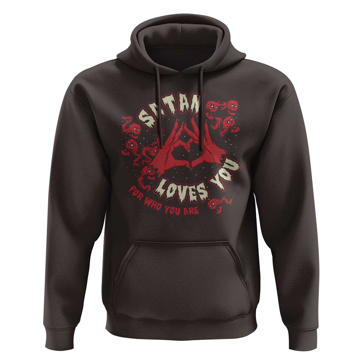 Funny Halloween Hoodie Satan Loves You For Who You Are