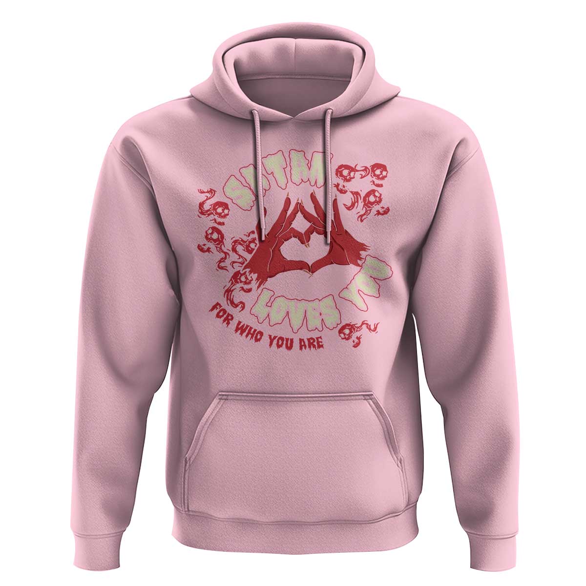 Funny Halloween Hoodie Satan Loves You For Who You Are