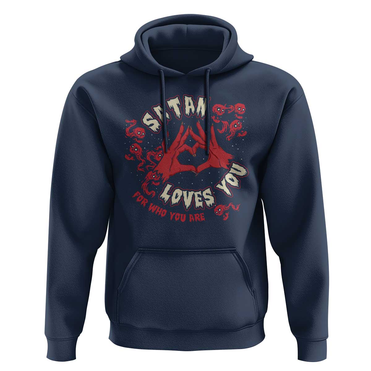 Funny Halloween Hoodie Satan Loves You For Who You Are