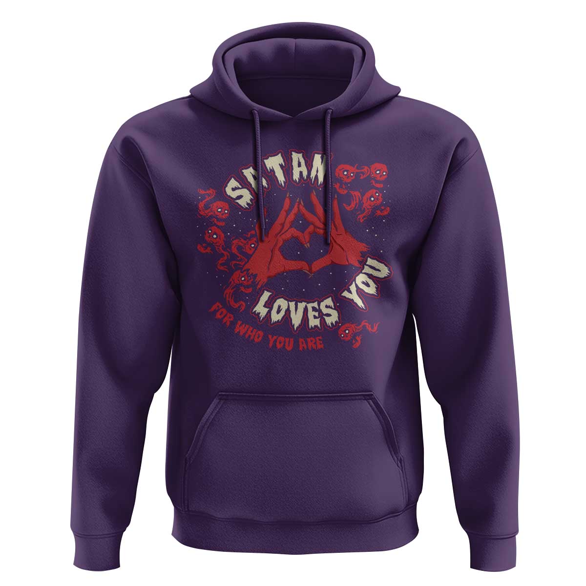 Funny Halloween Hoodie Satan Loves You For Who You Are
