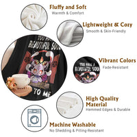 Kawaii Satan Halloween Throw Blanket You Have a Beautiful Soul - Wonder Print Shop