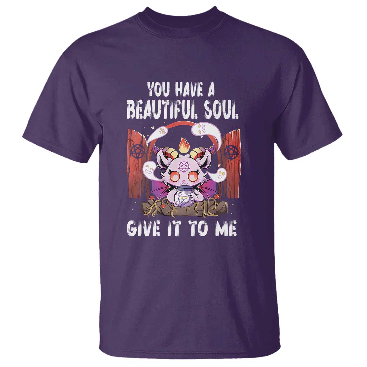 Kawaii Satan Halloween T Shirt You Have a Beautiful Soul - Wonder Print Shop