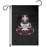 Funny Halloween Coffee Lover Garden Flag Satan I Like My Coffee - Wonder Print Shop