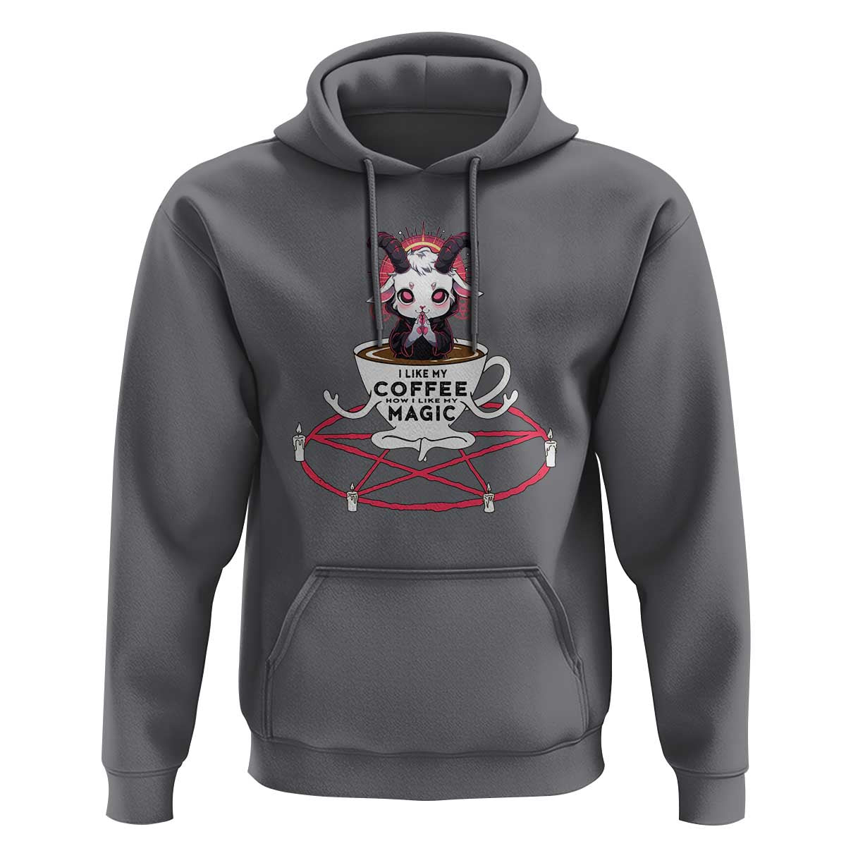 Funny Halloween Coffee Lover Hoodie Satan I Like My Coffee