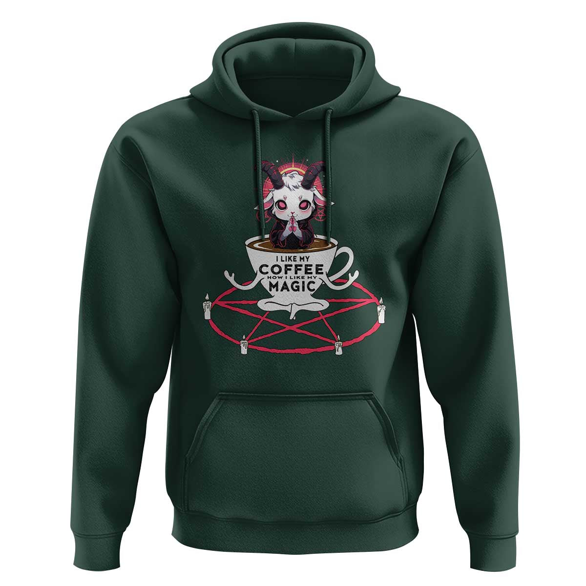 Funny Halloween Coffee Lover Hoodie Satan I Like My Coffee