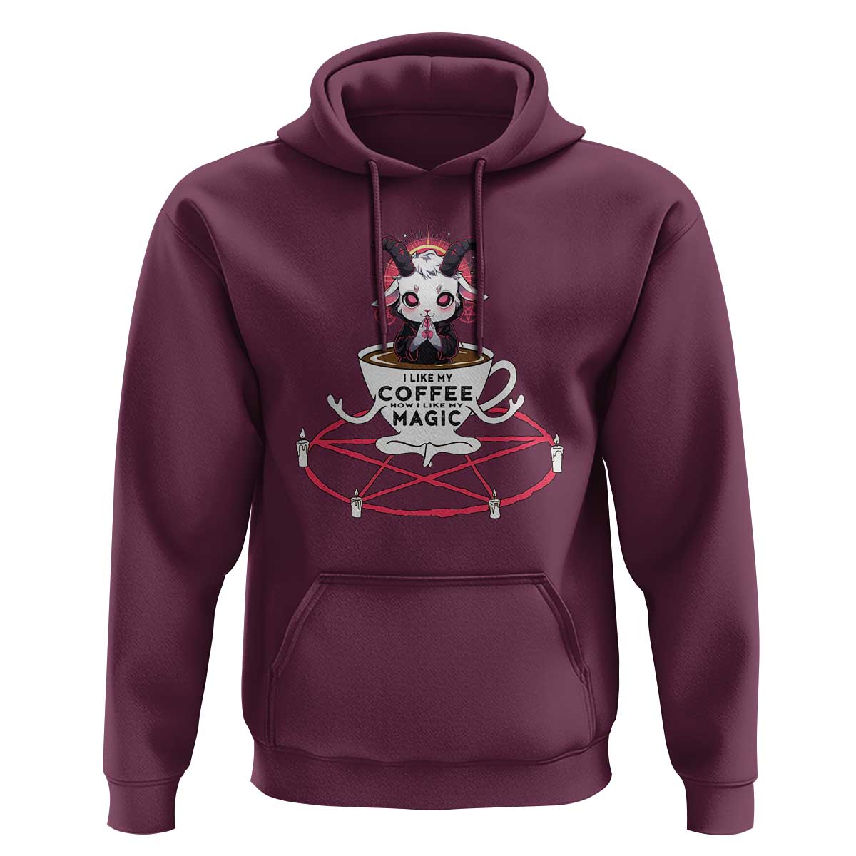 Funny Halloween Coffee Lover Hoodie Satan I Like My Coffee