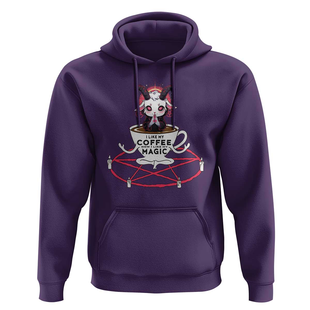 Funny Halloween Coffee Lover Hoodie Satan I Like My Coffee