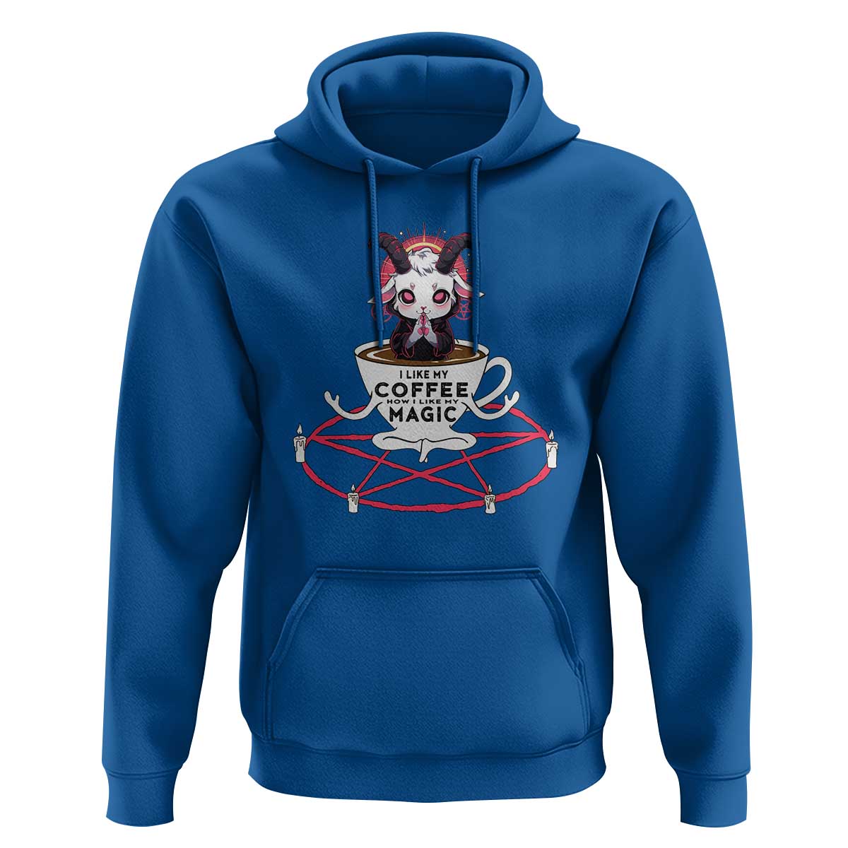 Funny Halloween Coffee Lover Hoodie Satan I Like My Coffee