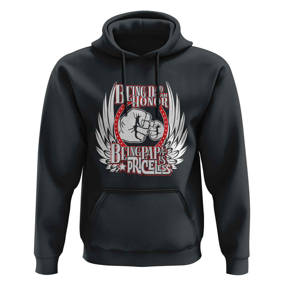 Father's Day Hoodie Being Dad Is An Honor Being Papa Is Priceless - Wonder Print Shop