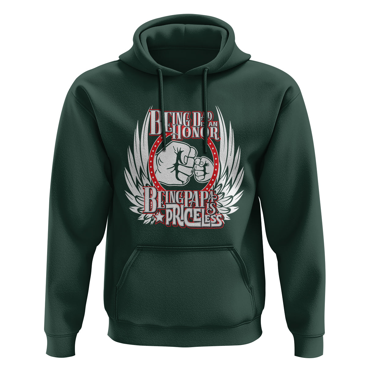 Father's Day Hoodie Being Dad Is An Honor Being Papa Is Priceless - Wonder Print Shop