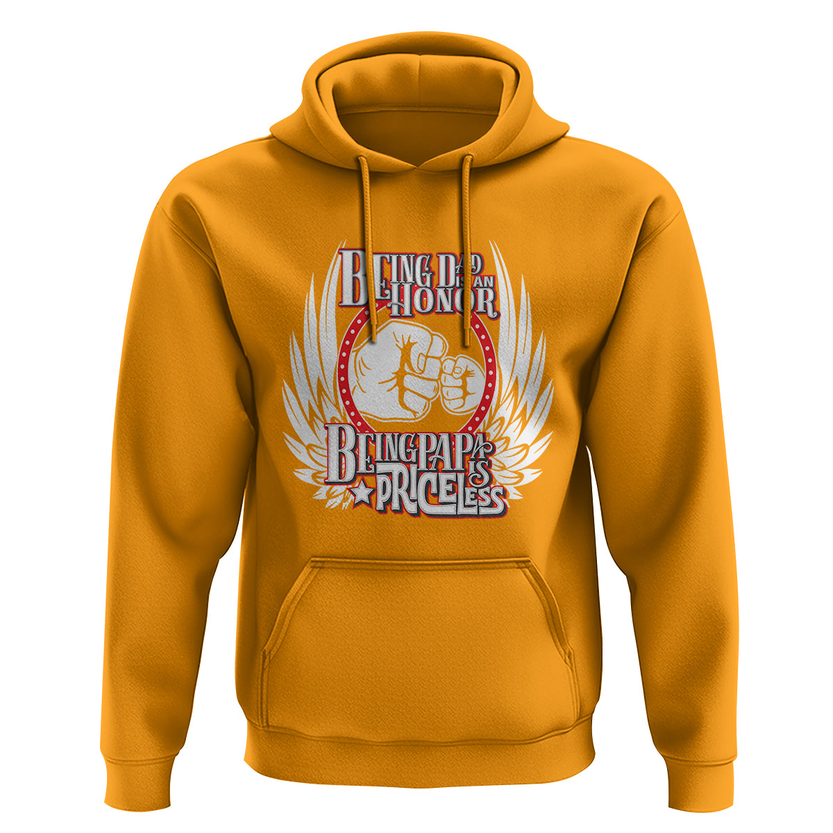 Father's Day Hoodie Being Dad Is An Honor Being Papa Is Priceless - Wonder Print Shop