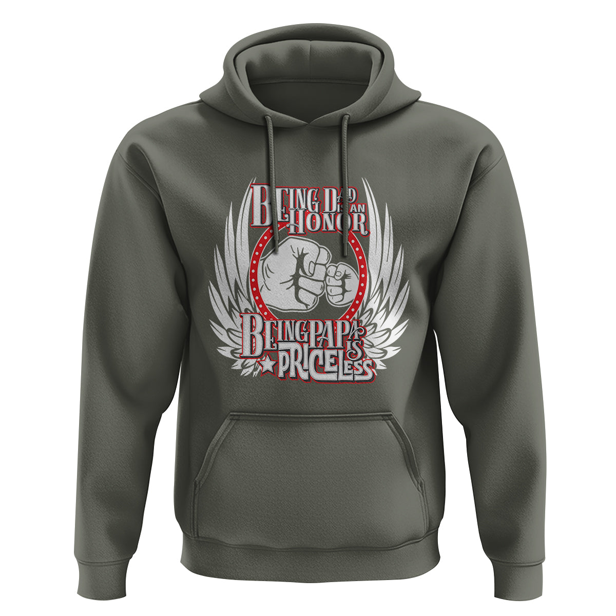 Father's Day Hoodie Being Dad Is An Honor Being Papa Is Priceless - Wonder Print Shop