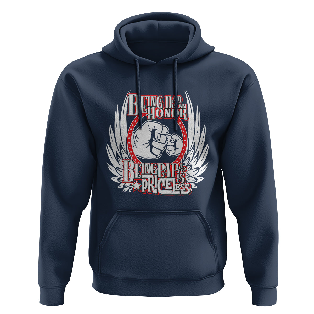 Father's Day Hoodie Being Dad Is An Honor Being Papa Is Priceless - Wonder Print Shop