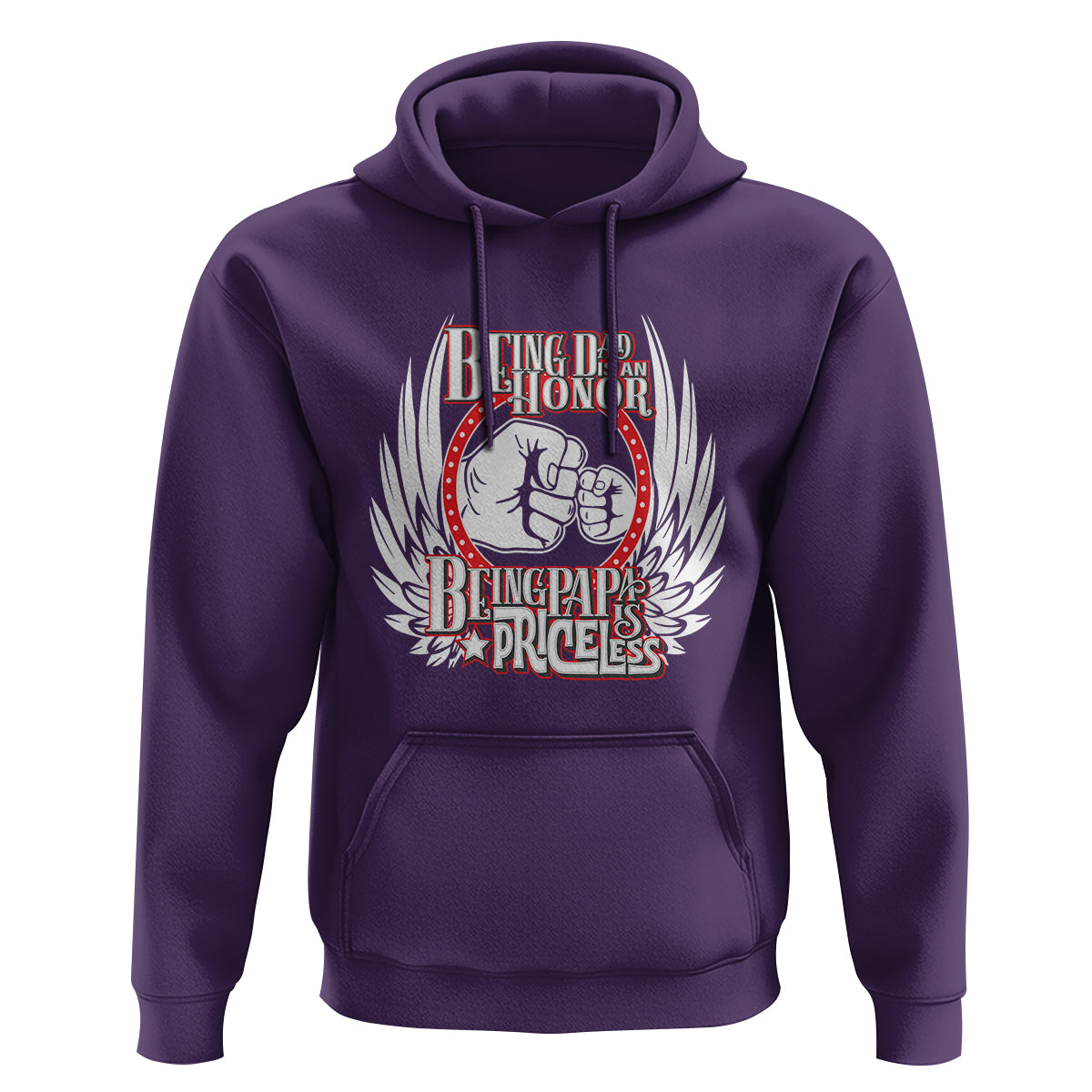 Father's Day Hoodie Being Dad Is An Honor Being Papa Is Priceless - Wonder Print Shop
