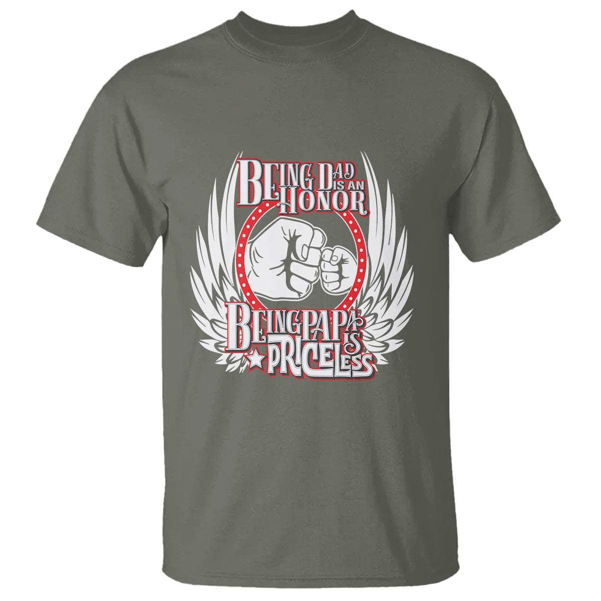 Father's Day T Shirt Being Dad Is An Honor Being Papa Is Priceless - Wonder Print Shop