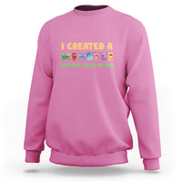 Father's Day Sweatshirt I Created A Monster She Calls Me Dad - Wonder Print Shop