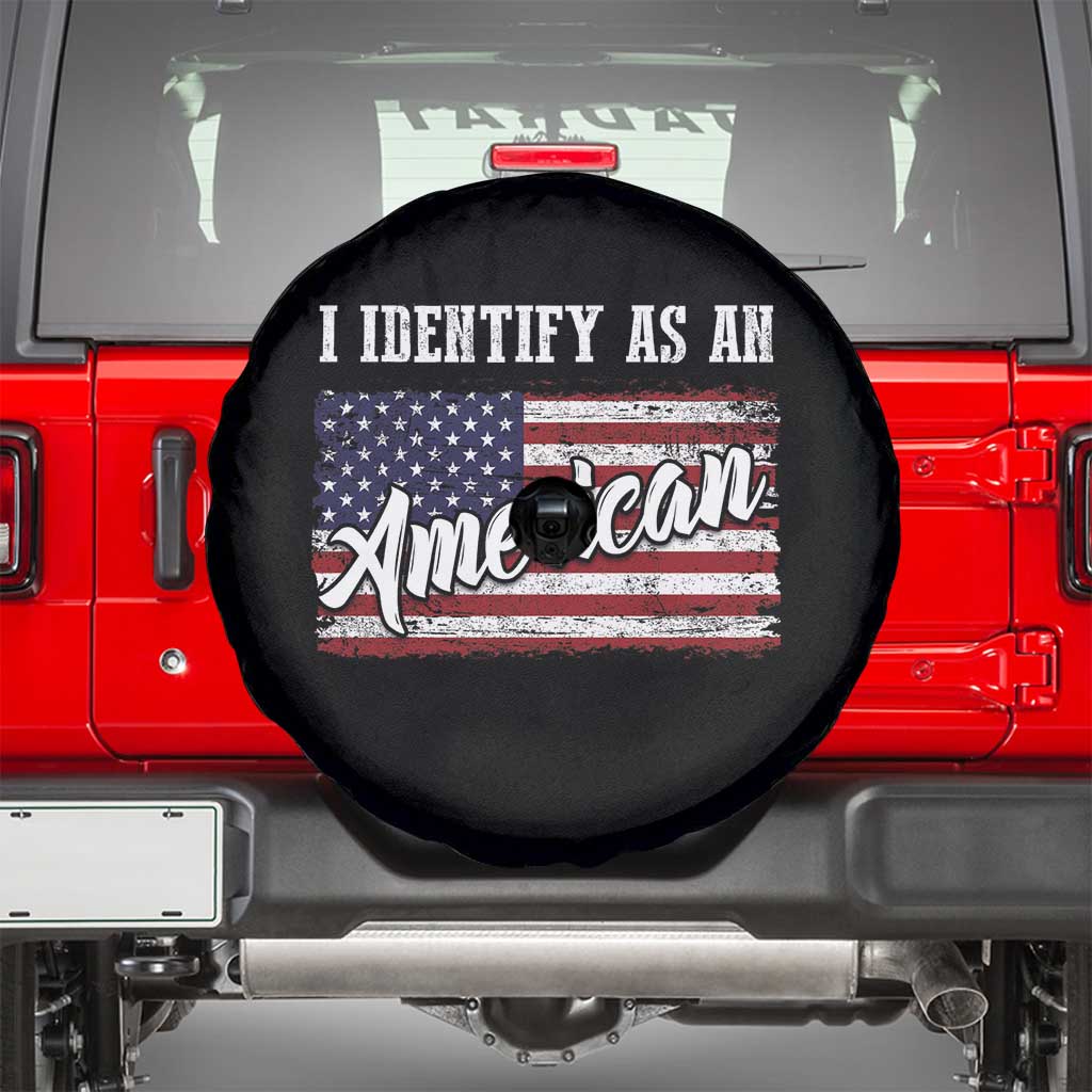 American Patriotic Spare Tire Cover I Identify As An American TS09