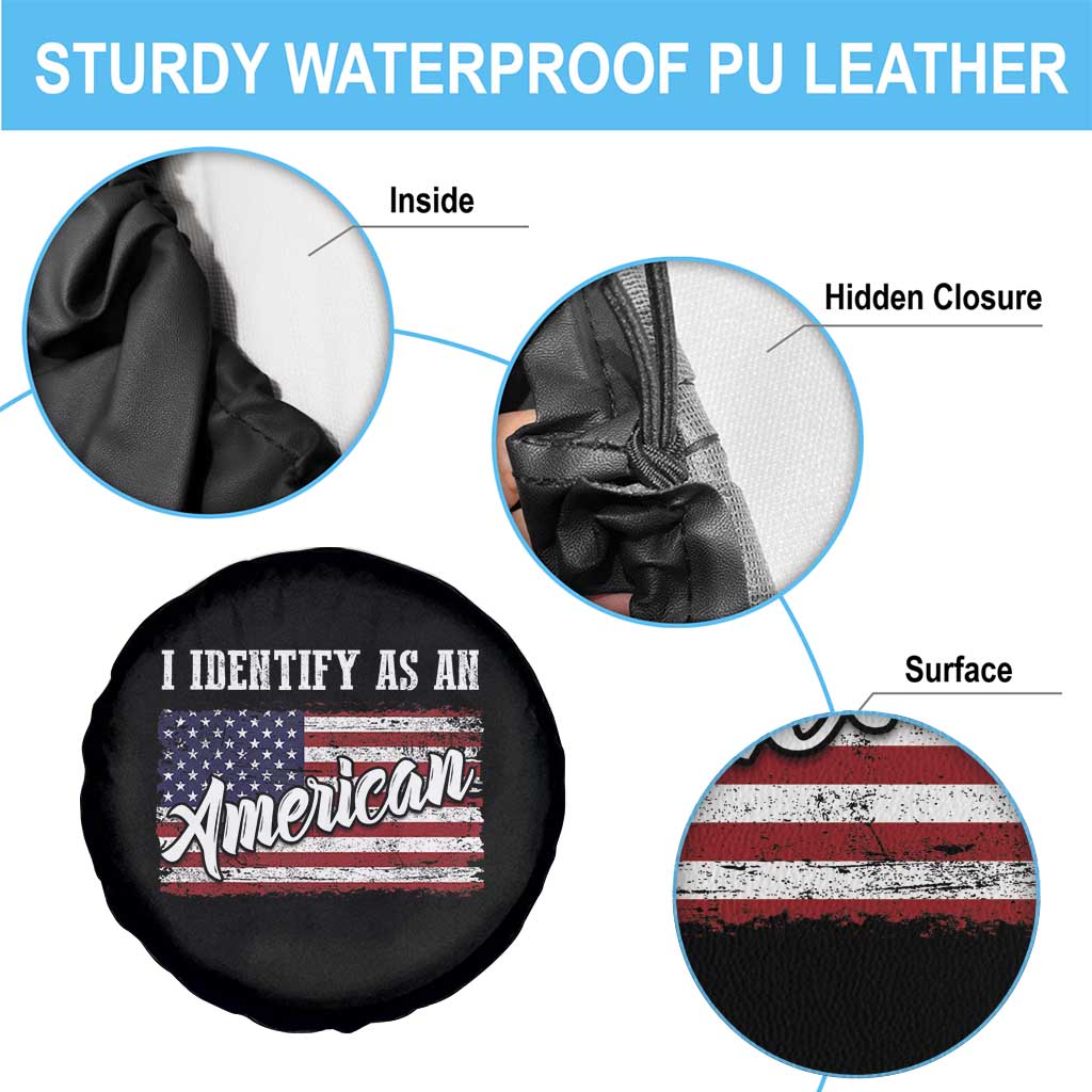 American Patriotic Spare Tire Cover I Identify As An American TS09