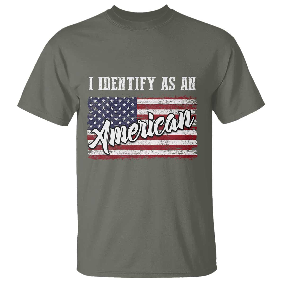 American Patriotic T Shirt I IDentify As An American TS09