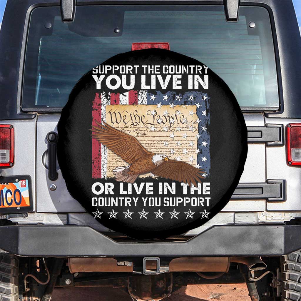 American Patriotic Spare Tire Cover Support The Country You Live In The Country You Support